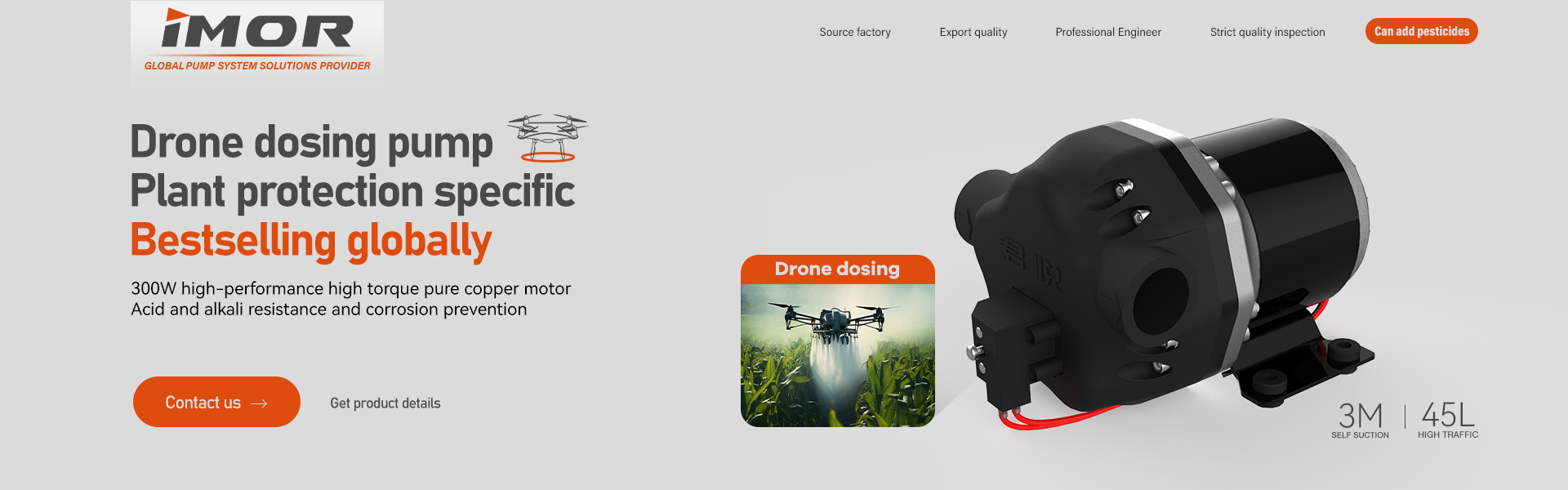 Drone dosing pump