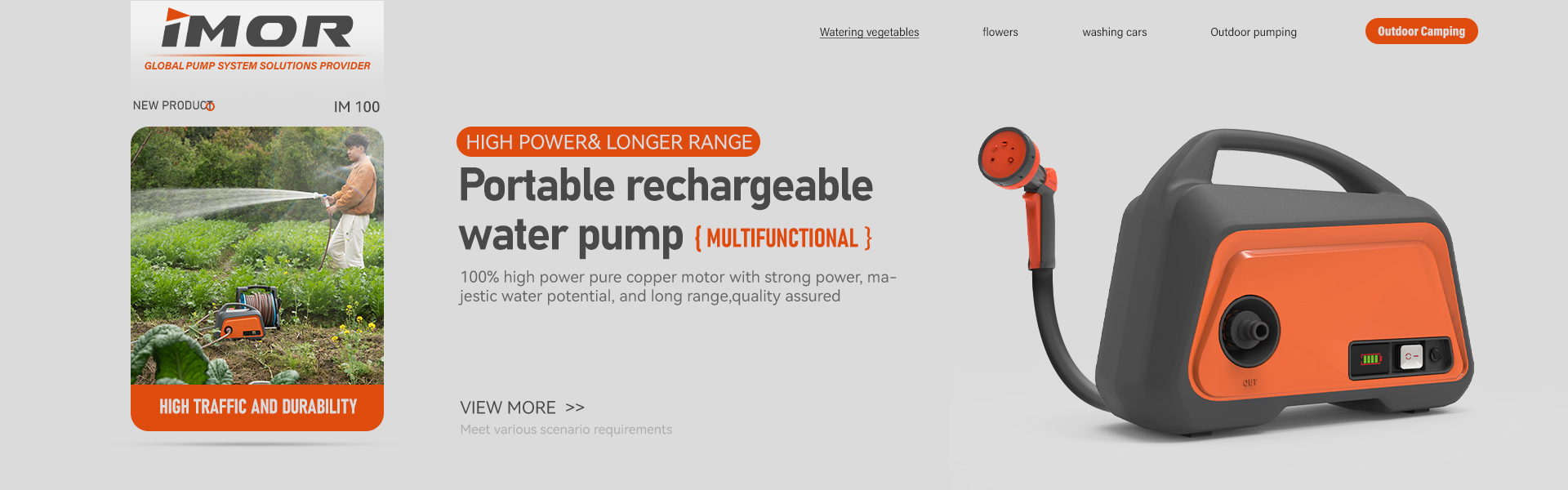 Portable rechargeable water pump
